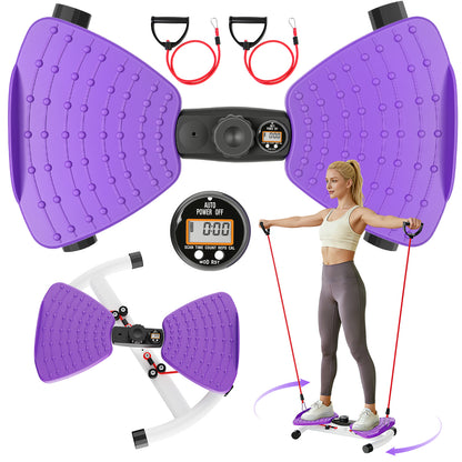 Waist Twister Machine, Silent Ab Toner Machine with LED Screen, Core Workout Board for Women, Home Gym Equipment for Hourglass Figure & Love Handle Reduction