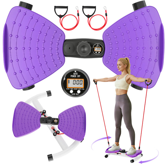 Waist Twister Machine, Silent Ab Toner Machine with LED Screen, Core Workout Board for Women, Home Gym Equipment for Hourglass Figure & Love Handle Reduction