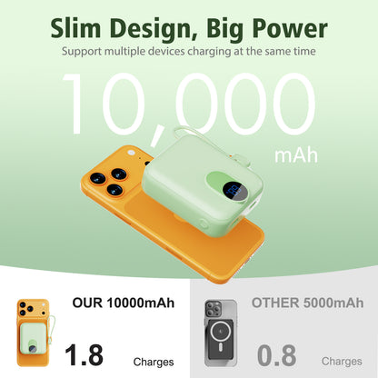 Baokaler Portable Charger, Smallest 22.5W 10000mAh USB C in & Out Power Bank Fast Charging, Phone Battery Pack Compatible with iPhone 17 16 15 14 Pro Samsung S24 Google iPad etc(Green-2PK)