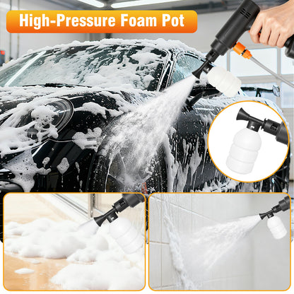 900PSI Cordless Pressure Washer, 3.0GPM Portable Power Washer with 6-in-1 Adjustable Nozzle, Power Cleaner with 16.4ft Hose for Cars/Patios, 1 Battery, Charger Included