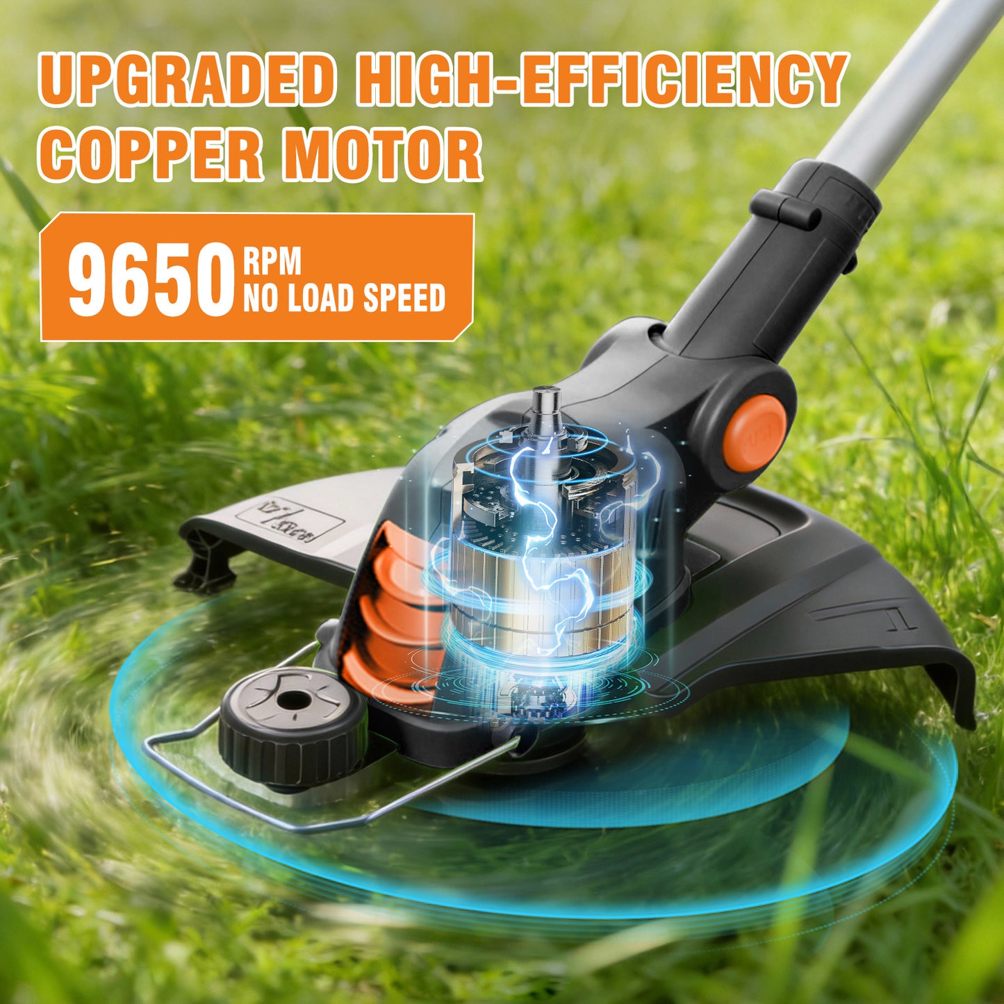 CATGOOD 12 Inch Weed Eater, 4AH Battery Powered Weed Wacker with 9650 RPM High-Efficiency Motor