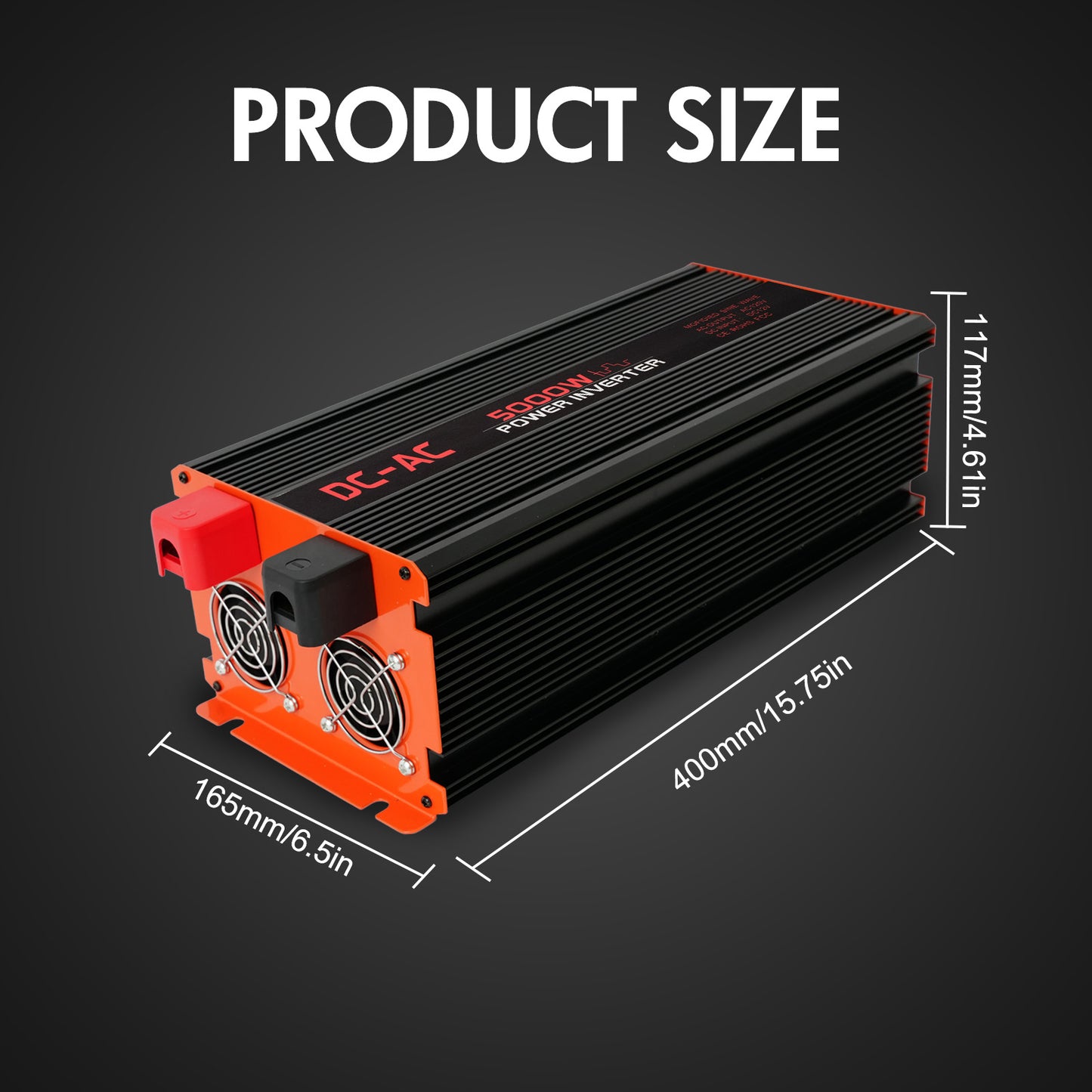 5000 Watt Power Inverter 12V DC to 110V/120V AC Converter Car Inverter with LCD Display