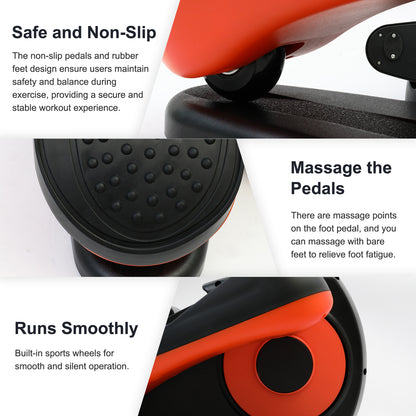 Under Desk Elliptical Exercise Machine, Electric Leg Exericser While Sitting for Seniors, Mini Pedal Ellipse Exerciser with Remote Control, Portable PeddlerTraining Equipment for Home Office