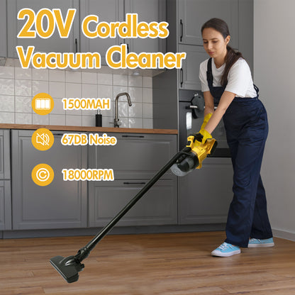 Cordless Handheld Vacuum for Makita Battery, 5-in-1 Car Vacuum Cleaner with 4.0Ah Battery and Charger for Floor Carpet, Yellow