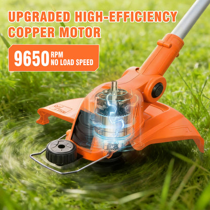 CATGOOD 12" Electric String Trimmer, Cordless Battery Powered Weed Eater, 3-in-1 Cordless Grass Trimmer Edger