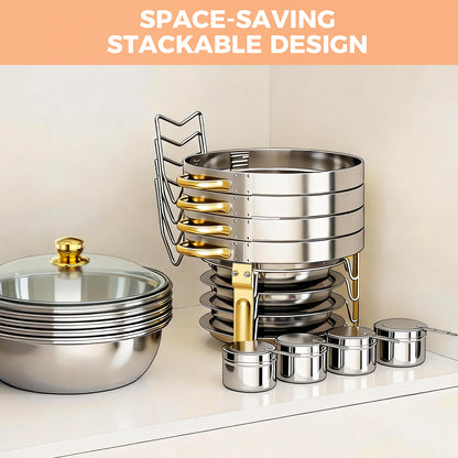 CATGOOD Chafing Dishes for Buffet 2 Pack, 5.3QT Round Chafing Dish Buffet Set for Parties, Gold Stainless Steel Buffet Servers and Warmers with 2 Serving Tongs