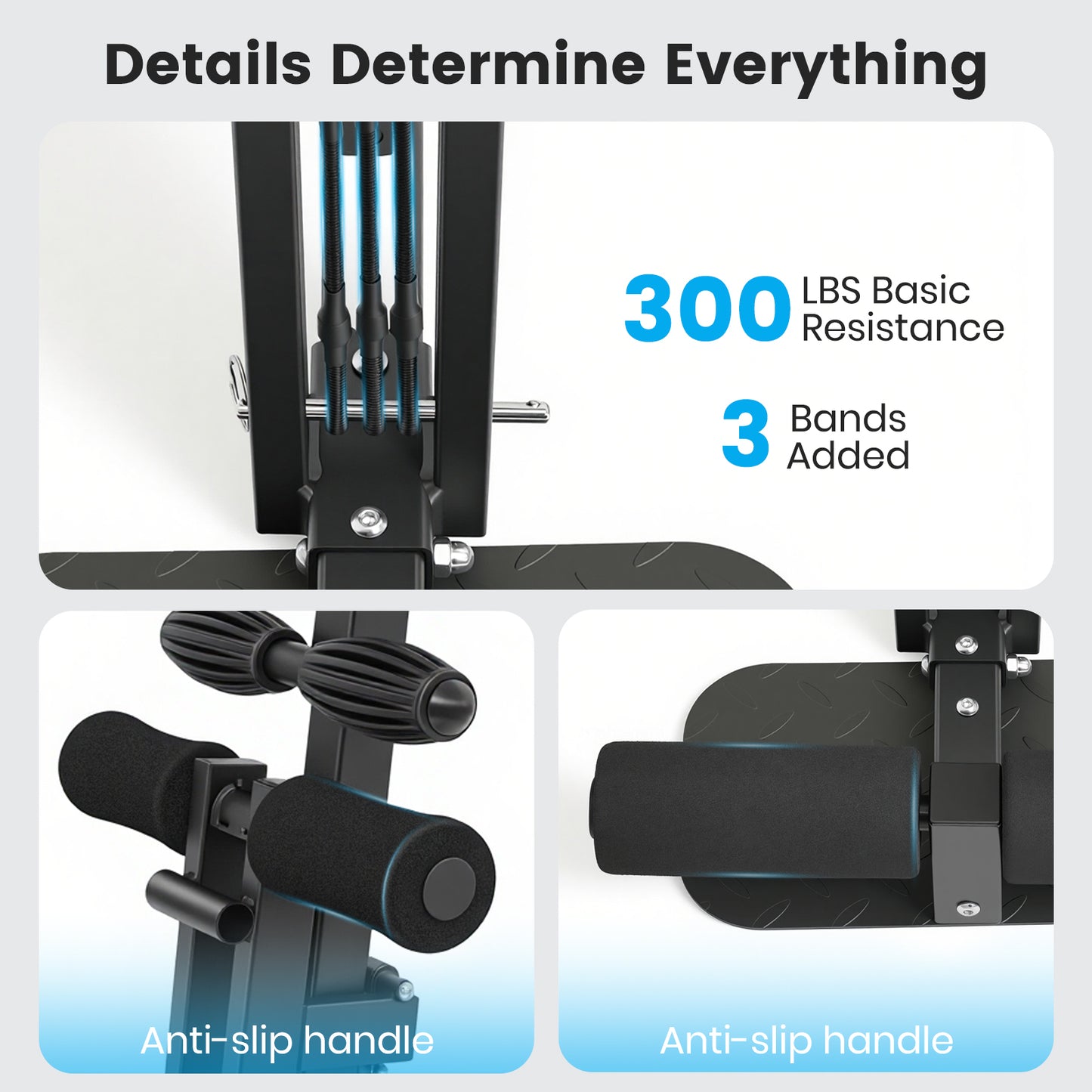 RICAN Deep Squat Machine for Women, Adjustable Glutes Trainer Machine, Core & Leg Exercise, Push Up Workout Equipment at Home Gym