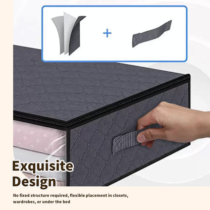 6 Pack Under Bed Storage Bags with Reinforced Handles, 45L Visible Underbed Clothes Storage, Breathable Non-woven Closet Storage for Blanket, Pillows, Comforters and Quilts