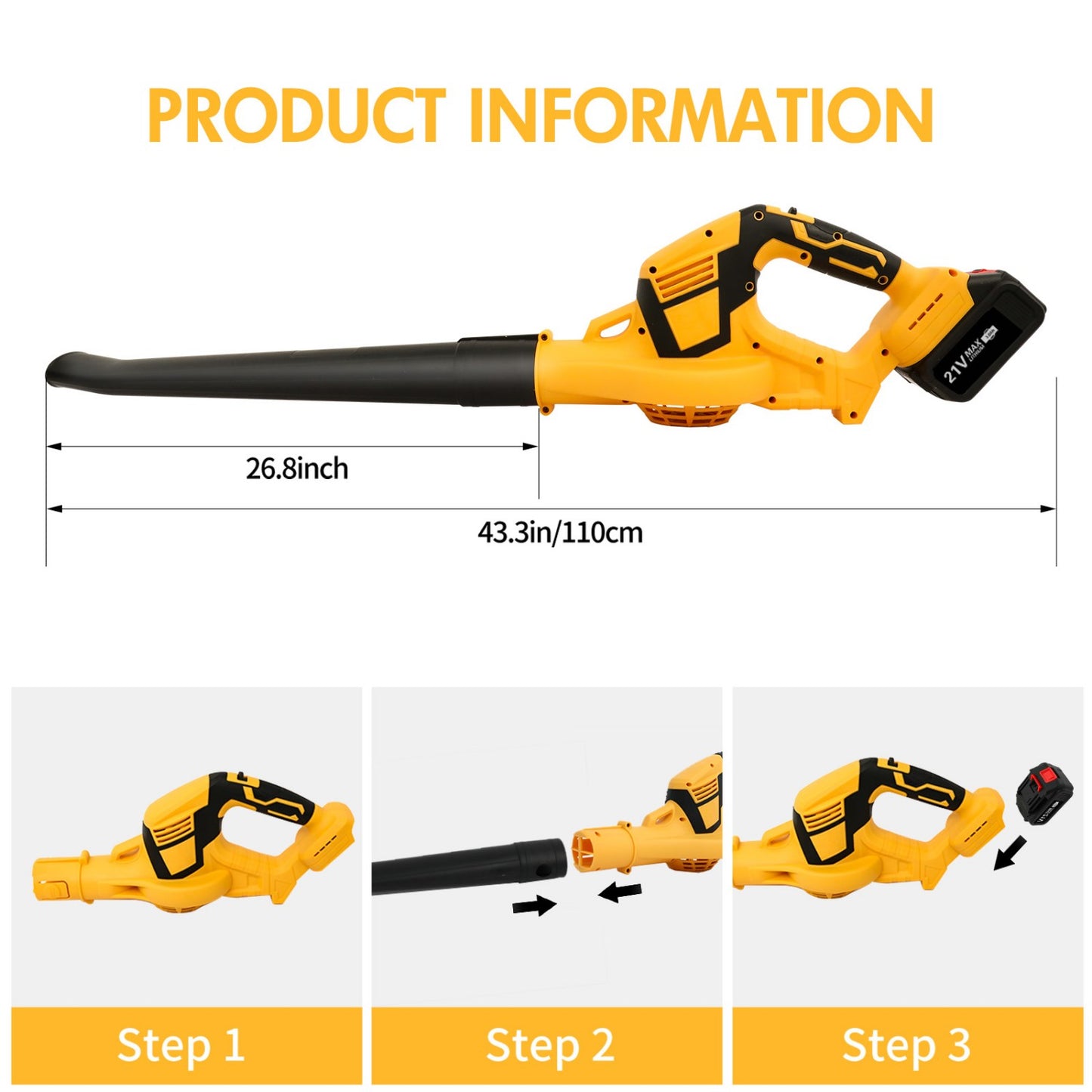 CATGOOD Cordless Leaf Blower, 21V Leaf Blower with 2 Batteries and Charger, 3.0Ah Electric Leaf Blowers for Lawn Care, Patio, Blowing Leaves