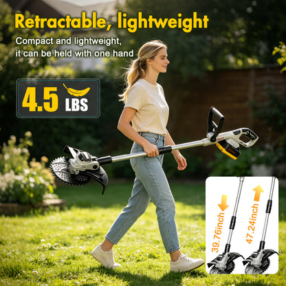 CATGOOD 13" Cordless Weed Wacker, 1300W Electric Weed Eater with 8Ah 24V Battery, 4 in 1 String Trimmer with Brushless Motor