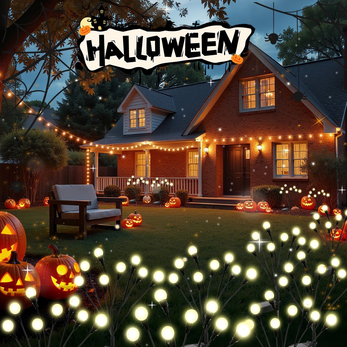 TopZoo Solar Garden Stake Lights Outdoor Waterproof, 12 Pack/2 Modes Swaying Firefly Lights for Garden Decor, Yard, Patio, Pathway, Party, Christmas Decoration, Warm White 96 LED