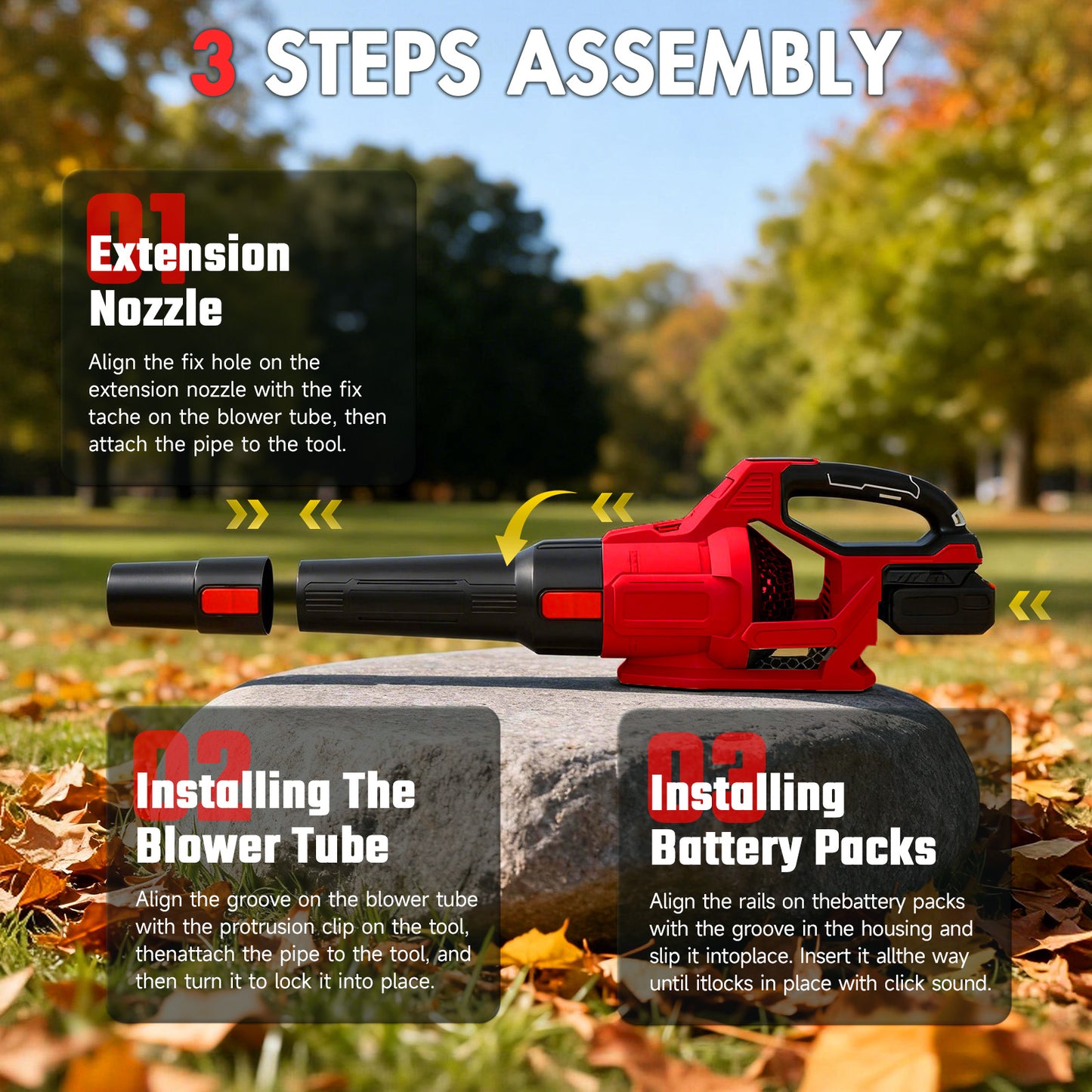 CATGOOD 750CFM Leaf Blower Cordless, 280MPH 3 Speed Levels Electric Leaf Blower, 4Ah Battery Powered Leaf Blower with Turbo Function
