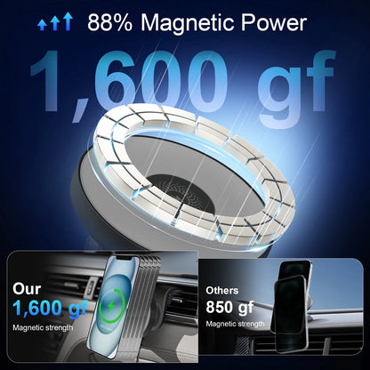 Magnetic Car Mount Charger for Mag-Safe,15W Fast Wireless Car Charger, 360¡ã Rotating Magnetic Phone Holder for Car Air Vent, Compatible with iPhone 17 16 15 14 13 12,Car Accessories£¬Black