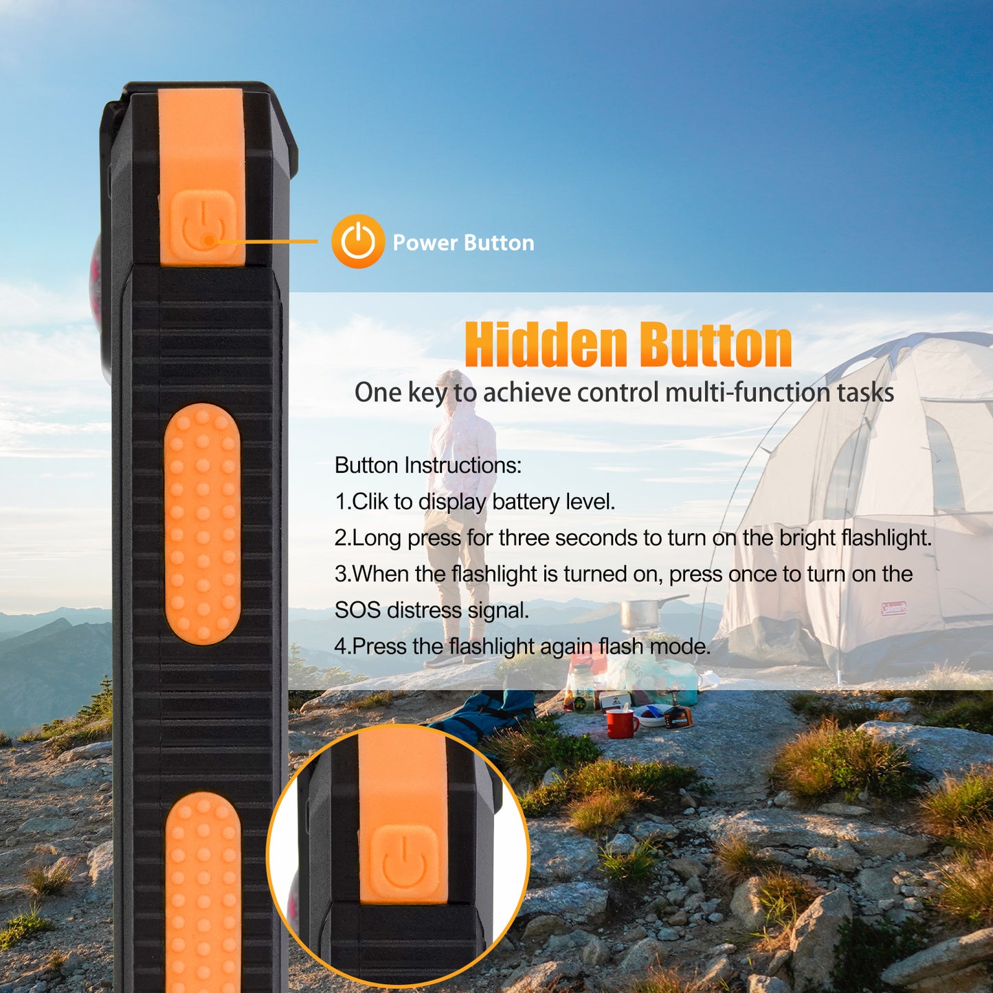 CATGOOD 10000mAh Portable Solar Charger for iphone and Android Power Bank with Dual 5V USB Ports for Outdoor Camping Hiking(Orange)