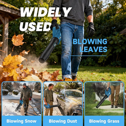 Cordless Leaf Blower, 5 Speed Leaf Blower with Trubo Mode , 650CFM Handheld Leaf Blower with 2¡Á6.0Ah Batteries, Lightweight, for Lawn, Patio, Yard and Dust Cleaning