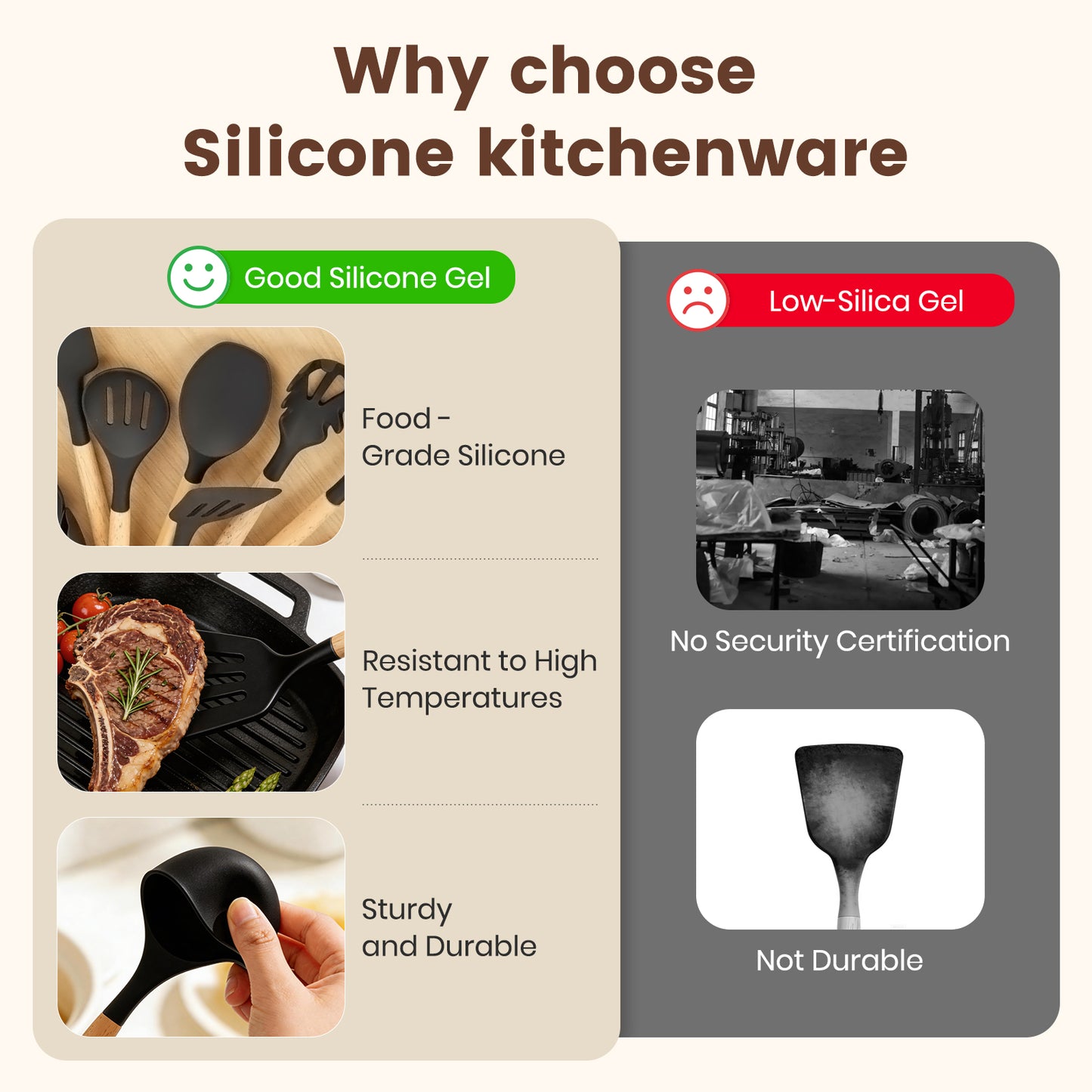 Silicone Cooking Utensils Set, Kitchen Utensils Set 38 Pcs for Cooking, Nonstick Kitchen Utensils Cookware Set Spatula Set, Black