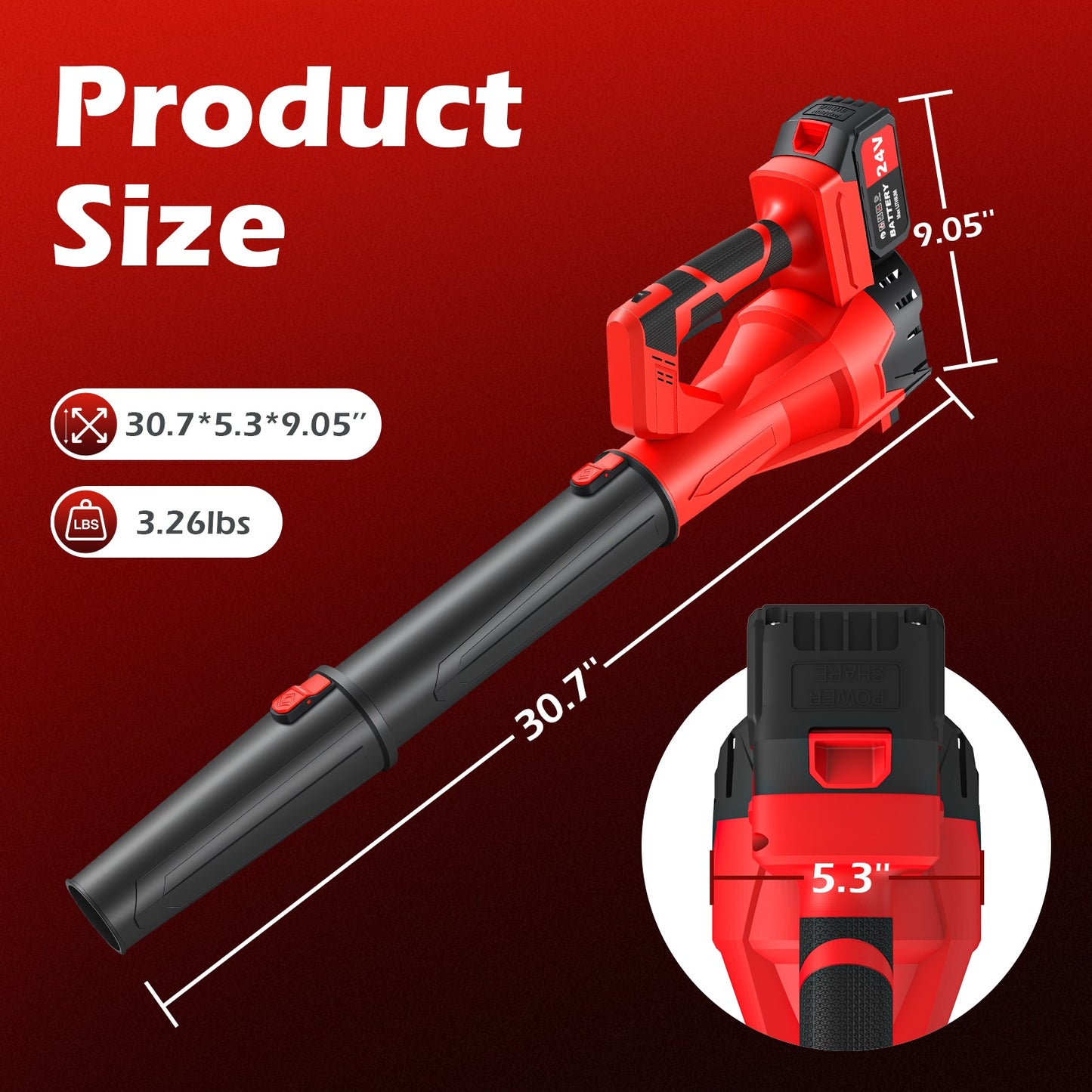 Cordless Leaf Blower, 680CFM/200MPH Electric Leaf Blower with 2 X 6.0Ah Batteries and Charger, 6 Speed Mode, Lightweight Leaf Blowers for Blowing Leaves, Lawn Care, Patio Cleaning and Dust