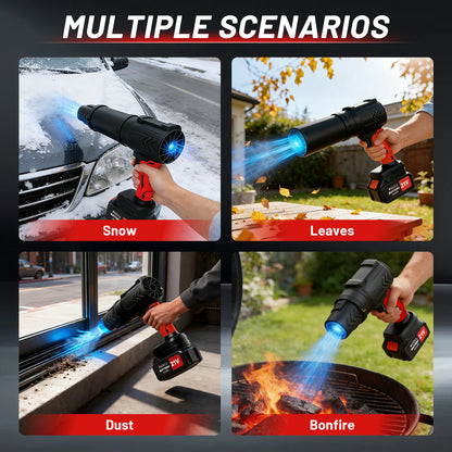 Cordless Leaf Blower, 950000 RPM Electric Leaf Blower with 2 X 4.0Ah Batteries & Charger, 111MPH Lightweight Handheld Blower for Patio Cleaning Blowing Leaves & Dust, Black