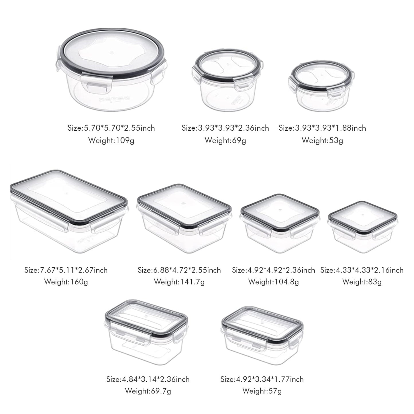 24 Pack Food Storage Containers with Lids, Bento Boxes, Silicone Pantry Containers, BPA Free Containers for Food Meal Prep Tupperware Kitchen Organization (24 Pack + Marker & Labels)