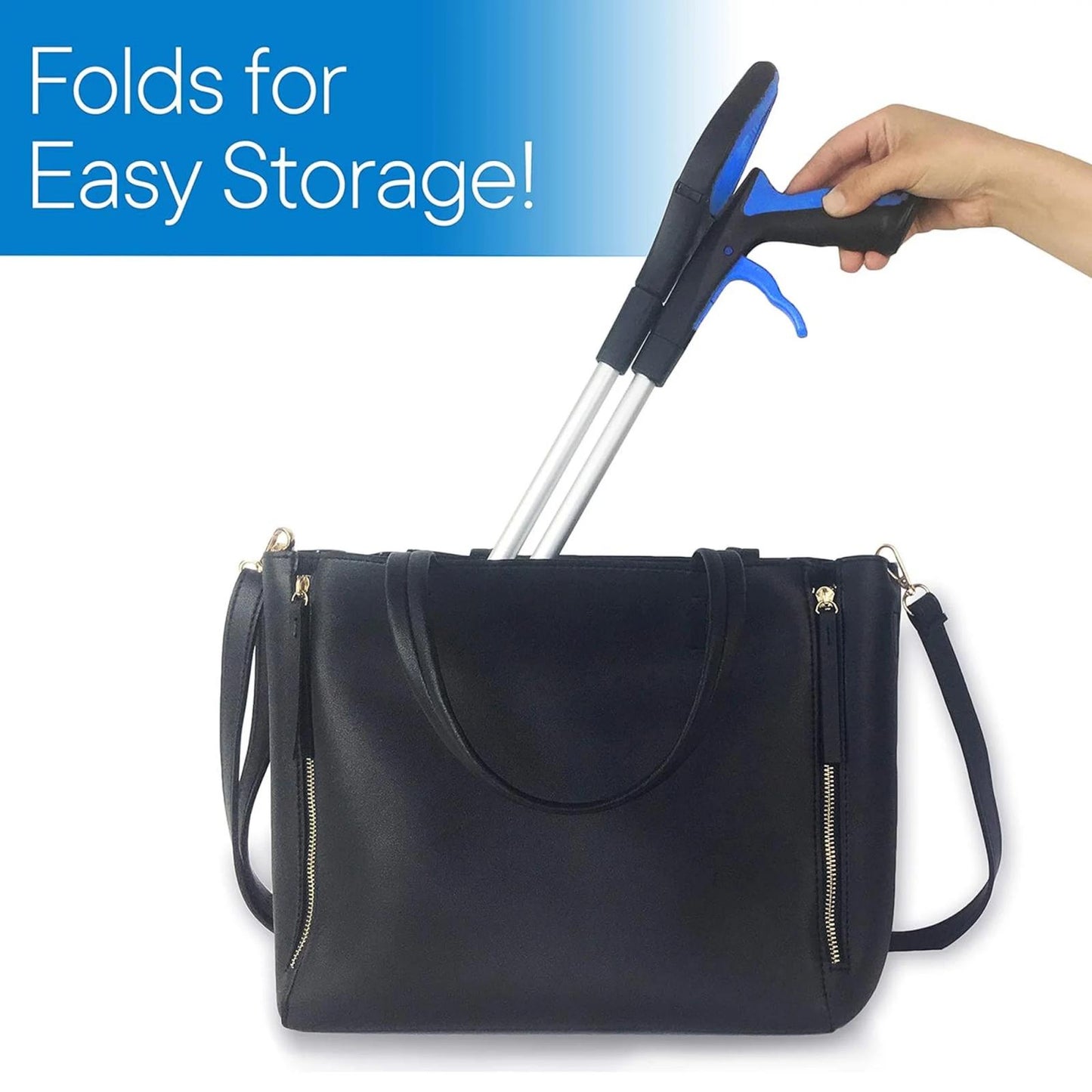 Grabber Reaching Tool Reachers and Grabbers Hand Assist Pick up Tool for Seniors Aluminum Blue