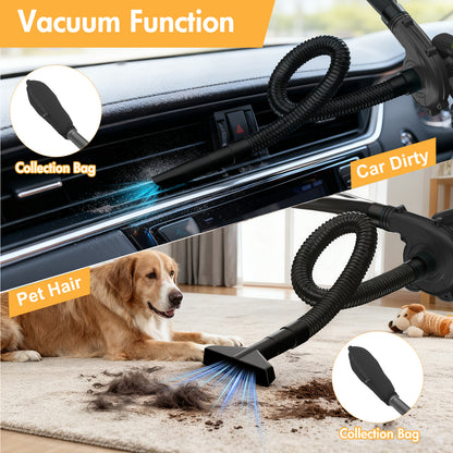 BAOKALER 21V 300CFM Leaf Blower, 2-in-1 Handheld Electric Vacuum with 4AH Battery, 3 Speed Modes and LED Display