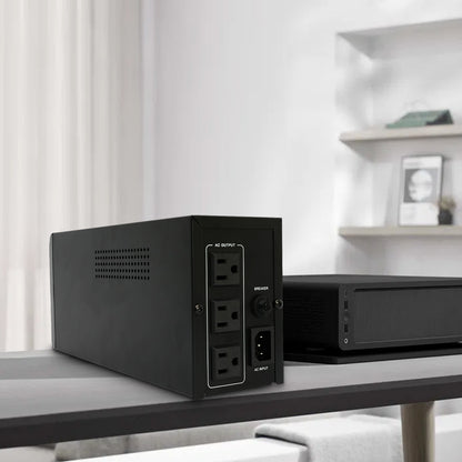 CATGOOD UPS 600VA/330W Backup Power, 3 Outlets, Battery Backup with Surge Protection, Only Suitable for Desktop computer