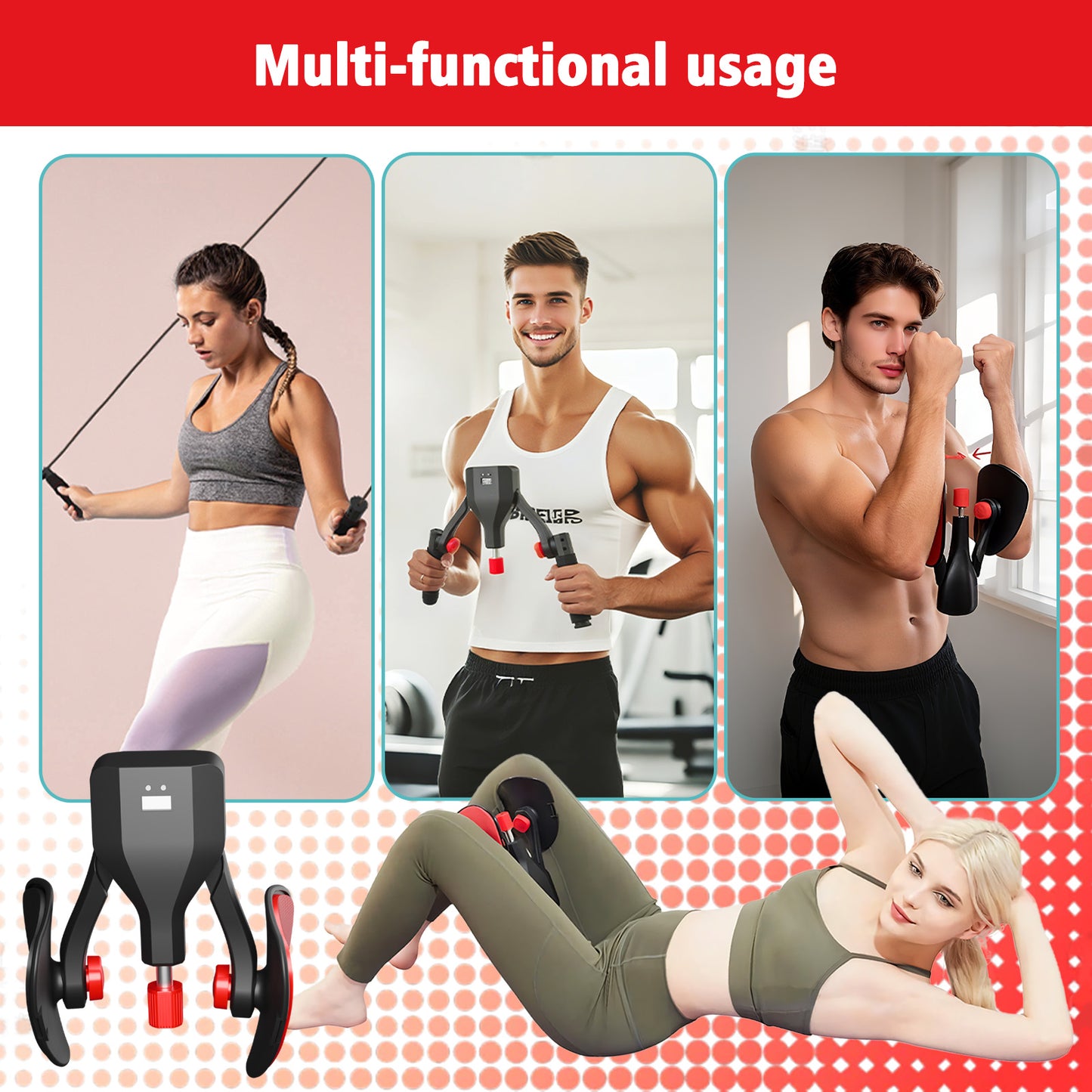 Thigh Master, Adjustable Resistance 10-77LBS and Inner Thigh Strength Exercise Equipment Hip Shaper Trainer Machine for Men & Women