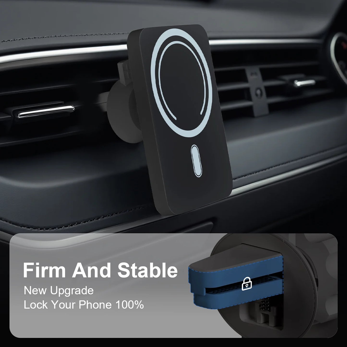 Magnet Wireless Car Charger 15W Phone Holder Car Air Vent Fast Charging Pad For Magsafe iPhone 17 16 15 14 13 12