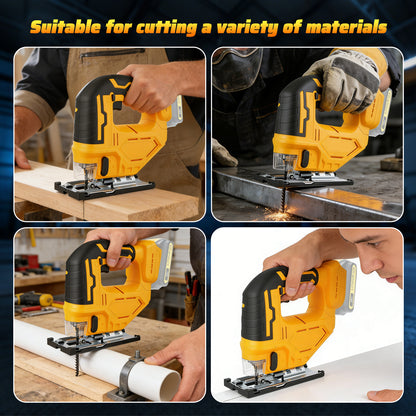 Brushless Cordless Jig Saw, Electric Jigsaw Tool Power Jig Saws for Woodworking, Wood Cutter Hand Tool with 3 Orbital Settings, ¡À45¡ã Bevel Cutting, Compatible for DEWALT 20V Battery