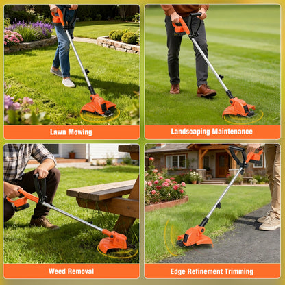 CATGOOD 12" Electric String Trimmer, Cordless Battery Powered Weed Eater, 3-in-1 Cordless Grass Trimmer Edger