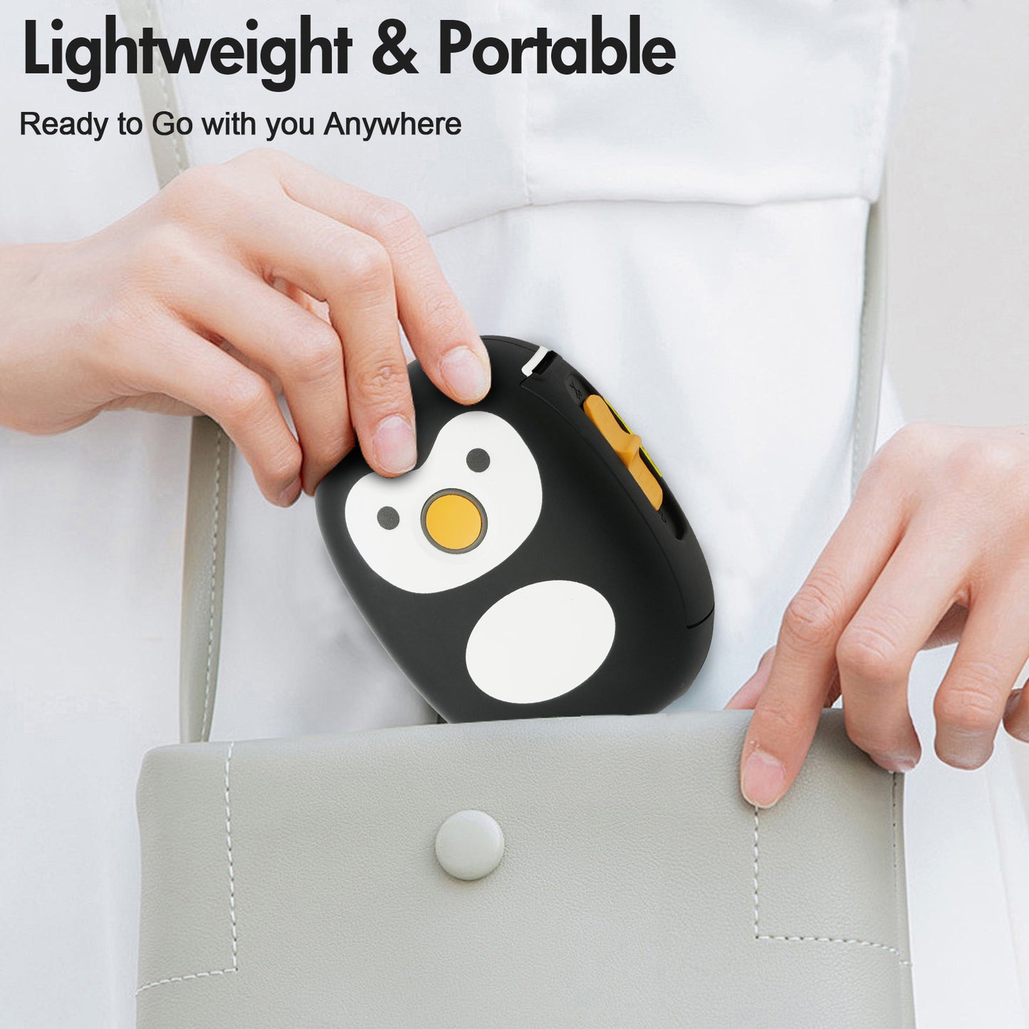 BAOKALER Label Maker, Label Printer with Tape Portable Bluetooth Mini Printer, Inkless Thermal Labeler for Home Office School