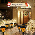 Catgood Solar Lights Outdoor Pathway, 6 Pack Solar Garden Stake Lights for Yard Patio Walkway Planter Pool, LED Waterproof, Flame Orange