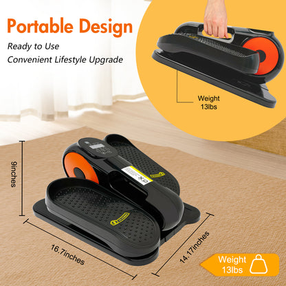 Baokaler Under Desk Elliptical Exercise Machine, Leg Exerciser While Sitting for Seniors, Electric Seated Pedal Exerciser, Mini Elliptical Machines for Home Office