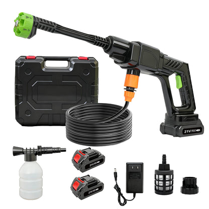 BAOKALER 300W Cordless Pressure Washer, 2.0GPM Portable Power Washer with 6-in-1 Adjustable Nozzle, Power Cleaner with 16.4ft Hose for Cars/Patios