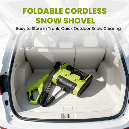 BAOKALER 21V 11inch Cordless Snow Shovel, 6.6lbs Lightweight Electric Snow Blower with 2 x 4.0Ah Battery & Fast Charger for Driveway & Sidewalks,Green