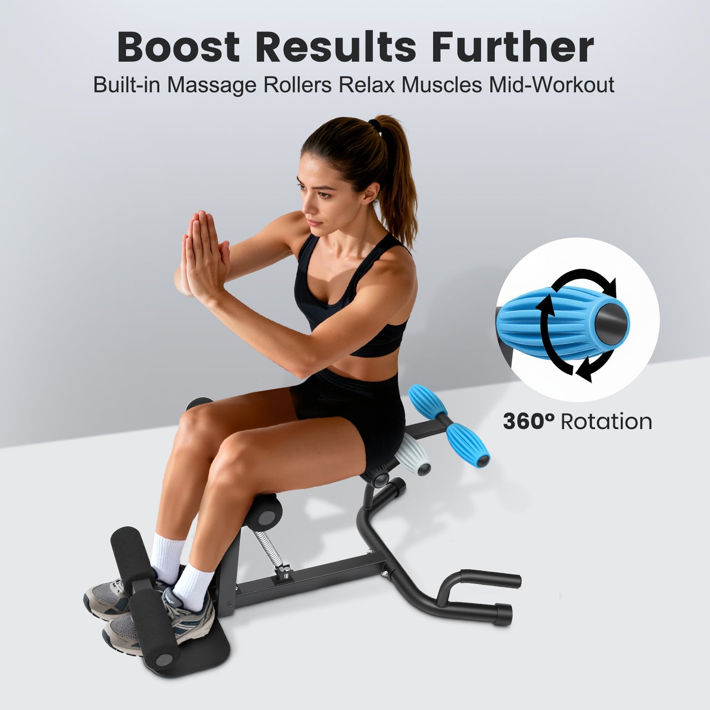 RICAN Deep Squat Machine for Women, Adjustable Glutes Trainer Machine, Core & Leg Exercise, Push Up Workout Equipment at Home Gym