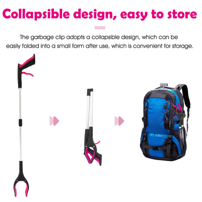 2Pcs 32 Grabber Reacher Tool, Foldable Grabber Reaching Tool, Purple