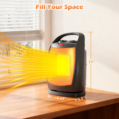 1500W Electric Fireplace Heater, Adjustable Space Heater with Realistic 3D Flame Effect, 3-Sided View, Overheat Protection, Ideal for Home, Bedroom, and Office
