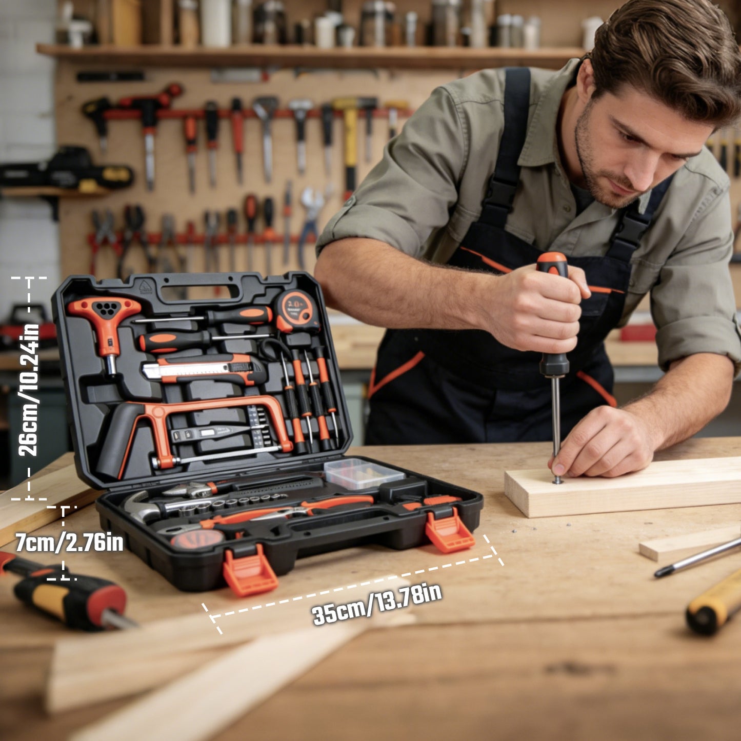 CATGOOD 105 Piece Tool Set, Household Tool Kit with Essential Hand Tools, Auto Repair Tool Set