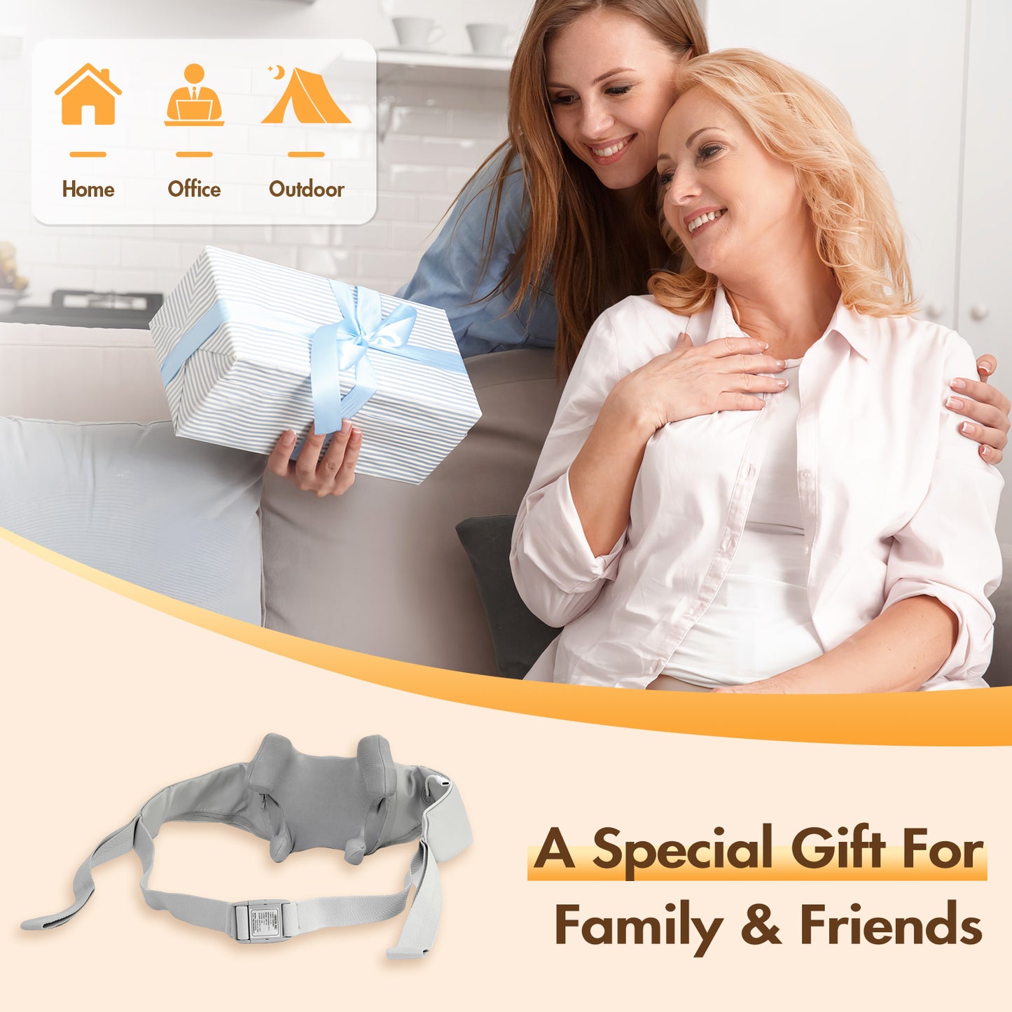 Cordless Neck and Shoulder Massager with Heat, Deep Tissue Upgraded 4D Shiatsu Massage Pillow for Back, Neck, and Shoulders, Perfect Gift for Men, Women, Moms, and Dads