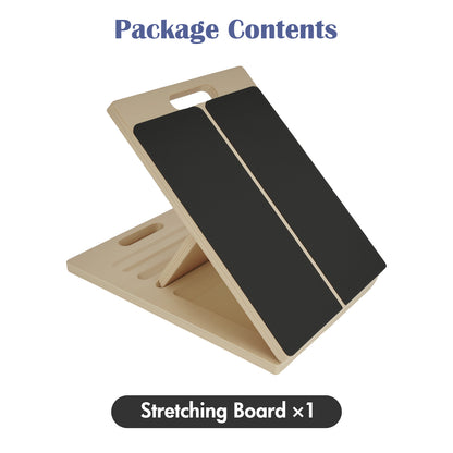 ALSO GO Portable Wooden Incline Board, 3-Level Adjustable, Natural Wood Color Stretching Board, Calf Stretch Board for Knees Ankle Heel Feet Leg