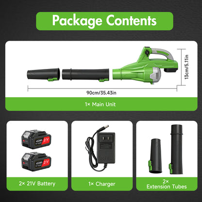 Cordless Leaf Blower, 200 MPH 850 CFM Electric Blower with 8 Speeds, 2¡Á4.0AH Batteries and Charger, Lightweight for Yard, Patio and Dust Cleaning