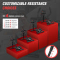 BAOKALER Ab Machine, Ab Workout Equipment for Home Gym, Height Adjustable Abdominal Exercise Machine, Foldable Ab Fitness Machine with LCD Monitor, Black/Red