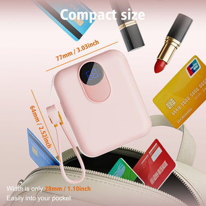 Magnetic Portable Charger, Ultra-Light 10000mAh 22.5W Power Bank, USB-C In & Out Fast Charging, Wireless Powerbank Compatible with iPhone 17/16/15/14 Samsung S22/S21 iPad etc (Pink)