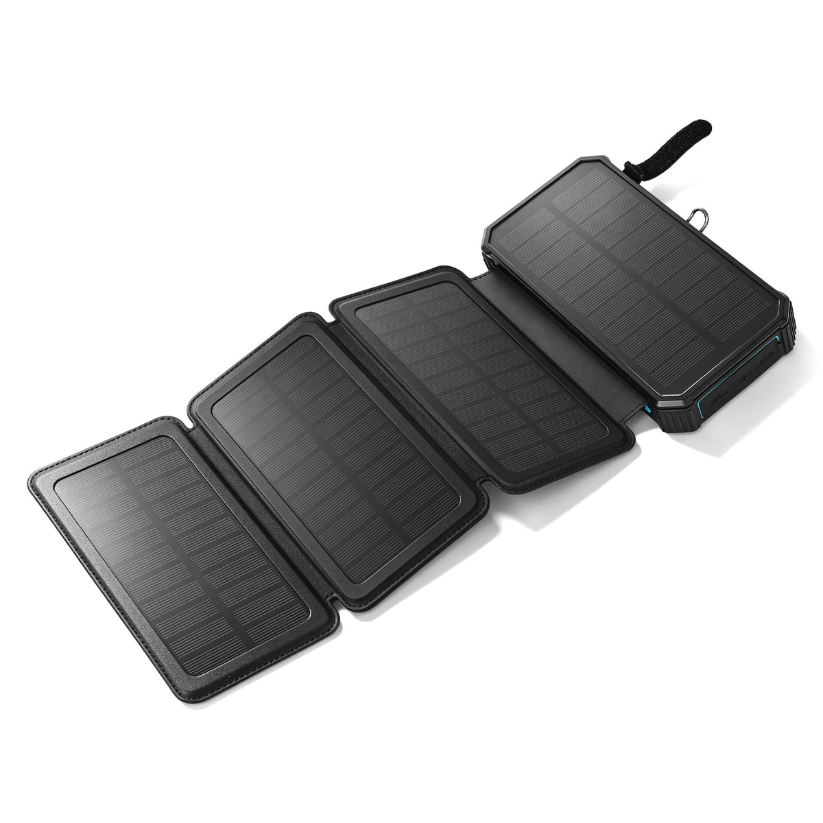 Solar Power Bank 46800mAh, PD15W Fast Charging Solar Charger with 4 Built-in Cables & Wireless Charging, Portable Solar Charger for Cell Phone, Solar Battery Pack for Camping (Blue)