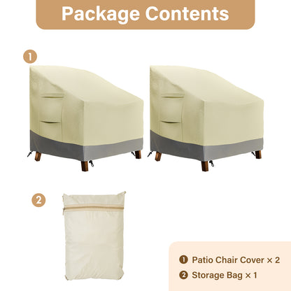 Patio Chair Covers,Outdoor Chair Cover,600D Waterproof/Dustproof Patio Furniture Covers for Outdoor Furniture, 32" L x 37" W x 36"H