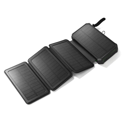 Solar Power Bank 46800mAh, PD15W Fast Charging Solar Charger with 4 Built-in Cables & Wireless Charging, Portable Solar Charger for Cell Phone, Solar Battery Pack for Camping (Green)