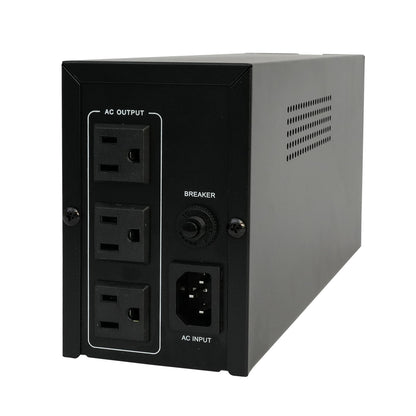 UPS 500VA/300W 120V Backup Power, 3 Outlets, Battery Backup with Surge Protection, Suitable for Home and Office