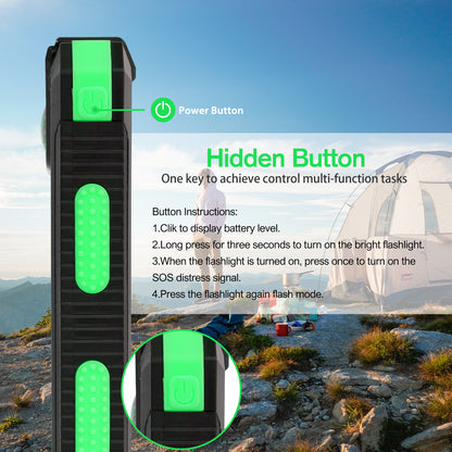 2PK BAOKALER 30000mAh Solar Charger for Cell Phone iPhone, Portable Solar Power Bank with Dual 5V USB Ports, 2 Led Light Flashlight, Compass Battery Pack for Outdoor Camping Hiking(Green)
