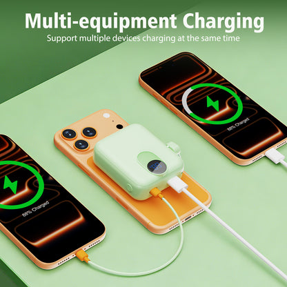 Baokaler Portable Charger, Smallest 22.5W 10000mAh USB C in & Out Power Bank Fast Charging, Phone Battery Pack Compatible with iPhone 17 16 15 14 Pro Samsung S24 Google iPad etc(Green-2PK)